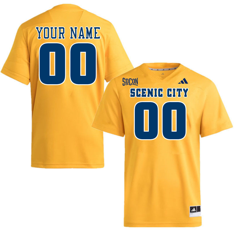 Custom Chattanooga Mocs Name And Number Football Jerseys-Gold